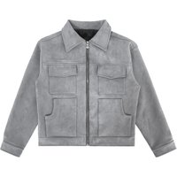 CT High Street Multi-Pocket Work Jacket Trendy Brand Autumn Winter Loose Fit National Trend Zipper Casual Men's Solid Color