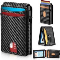 New Large Capacity Flip Cover Magnetic Wallet Anti Lost Men's Credit Card Bag RFID Anti Theft Business Wallet
