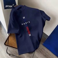 Paris Letter Print T Shirt – Oversized Cotton Tee Trendy Typography 200GSM Combed Cotton Breathable & UV Protection