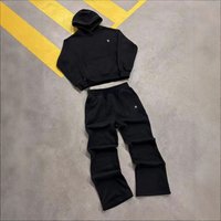 Fashion Embroidered Hoodie Set Blue Long Sleeve Sportswear Comfortable Loose Fit Casual Sweatshirt Combo