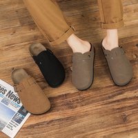 Birken Half Slippers Thick Sole Outer Wear Autumn Winter Sandals Closed Toe French Style