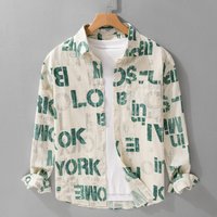 Floral Print Long Sleeve Shirt – 100% Cotton Relaxed Fit Casual Button Up Trendy Style