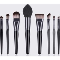 8 new black large makeup brush set