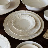 Wabi Sabi Ceramic Dinnerware Set – Handcrafted Textured Bowls Plates & Mugs Rice Noodles Fish 