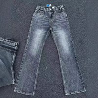 Men's Clothing Marble Washed Flared Jeans Clean Fit Style Retro Trousers Trend