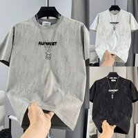 Summer Tie Dye T Shirt Trendy Casual Short Sleeve Patchwork Design Breathable Fashion Top