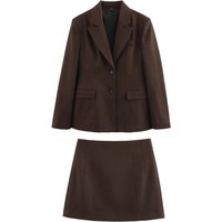 2025 Spring Autumn Style Casual Slimming Blazer Skirt Set