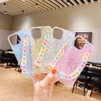 Luxury Glitter Rainbow Chain Rope Phone Case For Samsung Galaxy Note 20 10 Lite S21 Ultra S20FE A7 A6 Plus 2018 Silicone