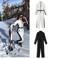Series Fashion Versatile Waist Cinching Jumpsuit Ski Cotton Jacket