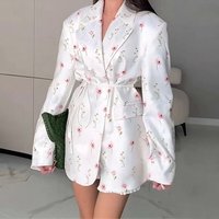 Clothing Trend V Neck Belted Duster – Flowy Polyester Coat 12 Colors