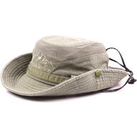 Cotton Sun Summer UV Protection Fishing Trekking Foldable Safari Chin Strap Outdoor Bush Hiking Bucket Hat