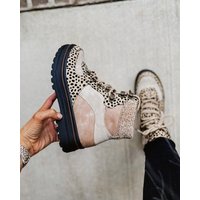Plus-size lace-up boots Low-top round toe women's boots