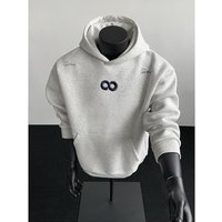 Streetwear Hoodie – Minimalist Pullover Subtle Jacquard 85% Cotton All Season Comfort