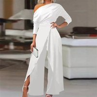 2026 New Spring Women's Clothing, Cross-Border European And American Jumpsuits, Commuting High-Waisted Solid Color