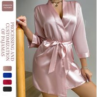 Sleepwears Sexy Solid One Piece Nightgown Summer Thin Breathable Suspender Dress Home Wear Ice Silk Pajamas