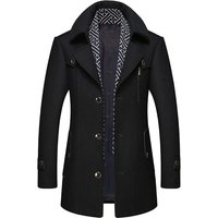 Clothing spot woolen coat autumn winter scarf collar warm woolen windbreaker middle aged coat coat