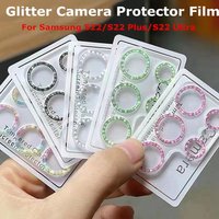 Samsung Galaxy S22 Ultra Acrylic Glitter Lens Camera Protector Samsung S22 Plus All one Lens Screen Protector