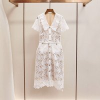 SP Lace Short Sleeve Dress Elegant Summer Hip Dress High End Fashion