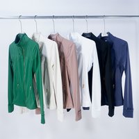 Zipper Yoga Jacket – Lightweight Nylon Spandex Workout Top Breathable & Stylish