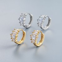 Unisex New Geometric Diamond Earrings Design Fresh And Simple Fashion Temperament Ear Clip Personality Trend Earrings