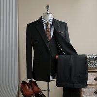 Men's Slim-Fit Blazer Suit Set -Inspired | Double-Breasted & Wrinkle-Free For Weddings & Business
