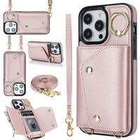 Applicable To IPhone16 Phone Case Crossbody Case 15 Pro Max Wallet Type Protective Case Zipper Card Leather Case