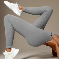 High Waist Seamless Yoga Pants Soft & Breathable Workout Leggings Stylish Letter Print Tummy Control & Butt Lift Stretchy Gym Pants