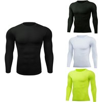 Men’s Sportswear Quick-Dry Long Sleeve Workout T-Shirt – High Elasticity Compression Fit For Running, Gym & Outdoor Sports