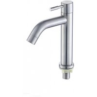 304 Cold Stainless Steel Basin Single Washbasin Countertop Faucet