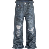 Clothing Fashion Brand Retro 3D Printed Washed Jeans Straight Personality Baggy Trousers