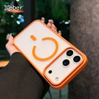 Matte Bumper Shockproof Magnetic Case Iphone 17 17Air 17Pro Max Transparent Wireless Charging Hard Cover