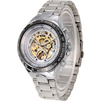 Automatic Skeleton Mechanical Watch Stainless Steel Band Fashionable Design Water Resistant Mechanical Watch Watch Universal