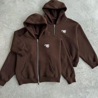 Clothing Streetwear Hooded Sports Cardigan Set Letter Embroidery Outerwear Sets