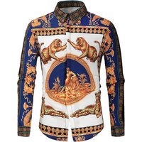 3D digital printed long sleeved shirt personalized fashion trend shirt