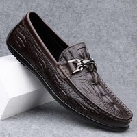 Unbeatable Quality Italy Removes Cabinet, Picks Up Leaks, High-end Men’s With Crocodile Pattern, Bean Shoes, Casual Leather Shoes 6