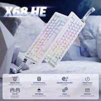 ATTACK SHARK X68 HE Rapid Trigger Mechanical Gaming Keyboard 60% Wired With Adjustable Actuation,Hall Effect Magnetic