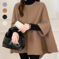 Women's Clothing Autumn And Winter New Style Coat For Women Cape Design Mid Length Cardigan Coat Plaid Tweed Coat 4 Colors