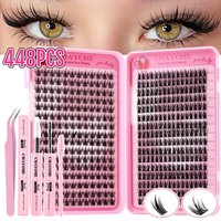 False Eyelashes - 547 Clusters C-Curl Singles DIY Segmented Set For Dense Lower Lashes