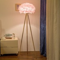Nordic style Tripod Floor Lamp Feather Shade Warm Light