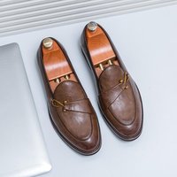 Large British Style Loafers 2025 Spring Autumn Business Formal Casual One Foot Leather Shoes
