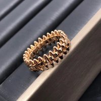 Ready Stock Men's Ring Women's Punk Party Gift No Fading Jewelry Electroplated K Gold Titanium Steel Rivet Bullet Rotating