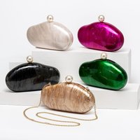 Women’s Handbag Shoulder Diagonal Bag Special-shaped Shell Acrylic Bag Fashion Wedding Dinner Clutch Bag