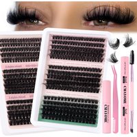 Cross border hot selling 270 clusters 60D80D100D thick false eyelashes set natural DIY segmented single cluster eyelashes