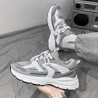 Men's Breathable Mesh Running Shoes- Lightweight Casual Sneakers With Anti-Odor Technology, Round Toe Design, Low-Top Sports Shoes For Youth