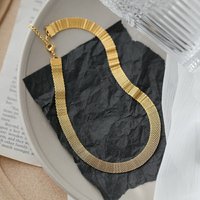 Light Luxury Woven Mesh Titanium Steel Necklace For Women