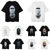 2024 Ih Nom Uh Nit Mask Tshirt High Quality Pearl Man Graphic Tee Cotton Tops Summer Fashion Loose Short