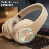 Glowing Bluetooth Headphone Head-Mounted Heavy Bass High Sound Quality Mobile Phone Call Wireless Sports Gaming Headset