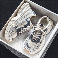 2024 Couple network breathable daddy shoes low top thick sole increase casual shoes sports running shoes