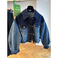 Clothing Loose Casual Gradient Washed Denim Jacket Spring Autumn Short Jacket Tops