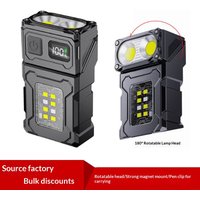 LED Flashlight Strong Side COB Long lasting Battery Ultra bright Portable Warning Outdoor Lighting Work Light